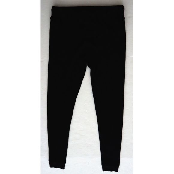 Monrow 119412 Women's Sz Large Black Waffle-Knit Jogger Sweatpants - Picture 2 of 11